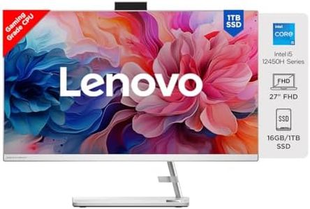 Lenovo IdeaCentre AIO 3 Intel i5 12450H 27" FHD IPS 3-Side Edgeless All-in-One Desktop with Alexa Built-in (16GB/1TB SSD/Win11/MS Office 2021/5.0MP + IR Camera/Wireless Keyboard & Mouse), F0GJ00QPIN