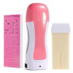 CUVLY Hair Removal Wax Kit Wax Heater Machine Roll on Hair Removal Wax Kit Wax Heater machine ,Refill Cartridge Strips With Wipes Waxing kit for Women Waxkit (wax Roller Heater Machine Combo) Waxing Kit