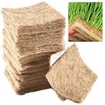 terrafibre Hemp Growing Mats for Microgreen Seed Sprouting - Ideal for Seed Starter Trays, Microgreens Growing Trays, and Hydroponic Growing Systems - Fits 5 x 5 and 1020 Trays - 5” x 5” (40 Pack)