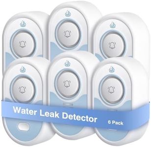 BLIZONTE Water Leak Detector 6 Pack, 5-Year Battery Life, Water Alarm with Low Battery Warning, 100dB Loud Sound and Self-Test Function, IP66 Waterproof for Home Basement Kitchen(Not Support Wi-Fi)