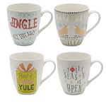 Pfaltzgraff Jingle All The Way 18 oz Holiday Mugs, SET OF 4