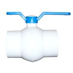 Droptech PVC Valve 6", (PLAIN) Heavy PVC Ball Valve For Household, Agriculture and Industrial Purpose, Pack Of 1 White