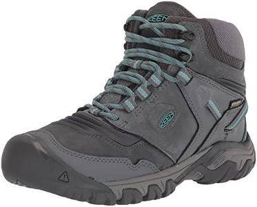 Keen Women's Ridge Flex Mid Waterproof Hiking Boot, Steel Grey Porcelain, 7 US