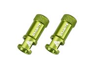 Granite Juicy Nipple Valve Cap with Valve Core Removing Function, Easy to Use Bike Tire Caps Dust Covers, Durable Alloy Tire Valve Cap (Green)