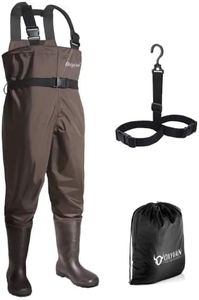 OXYVAN Chest Waders with Boots for Men & Women, Nylon/PVC Lightweight Fishing Wader with Boots Hanger