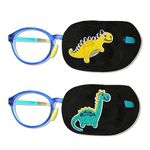 Astropic 2Pcs Eye Patches for Kids | Boys Dinosaur Eye Patch for Glasses | Medical Eye Patches for Children with Lazy Eye | Amblyopia Eye Patch for Toddlers (Left Eye)