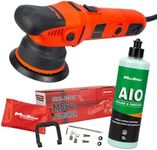 Maxshine 2 Pieces M8S V2 Dual Action Polisher Car Detailing Kit - 1000W, 6-Speed, 8mm Throw, 5” Disc, Thread 5/16” - Powerful Auto Detailing Tool for Paint Protection (M8S V2 Kit 1)