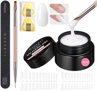 Makartt Gel Builder Kit : Milky White, Long Lasting Nail Extension, 1.06 oz