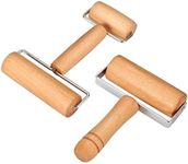 Pizza Roller, 2 Pieces Pizza Dough Roller, Wooden Pasta Rolling Pins Dough Baker Roller Set for Home Kitchen Baking Cooking, Non-Stick Time-Saver Rolling Pin