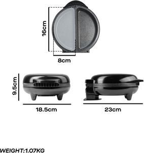Daewoo Deep Fill Omelette Maker – Dual Non-Stick Plates, 750W Electric Cooker