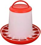 Chicken feeder 1kg 3kg 6kg & drinker/waterer 1L 3L 6L Poultry Hen Bird Red feed water containers accessories (1kg feeder)