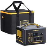 VTOMAN Jump 2200 Portable Power Station 2200W(Peak 4400W) with Carrying Bag- 1548Wh LiFePO4 Solar Power Generator 2200W Constant-Power Battery Powered Generator for Home Backup, RV, Camping