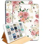 DuraSafe Cases for iPad PRO 10.5 Air 3 [ PRO 10.5 Inch Air 3rd Gen ] A1701 A1709 A1852 A2152 A2123 A2153 A2154 Printed Folio Silicone Shell Smart Cover with Honeycomb Cooling Feature - Rose Flower