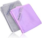 Window Cleaning Cloth & Enviro Cloth, Basic Package Window Cloth for Cleaning Home, car, Restaurant, bar, Hotel, and Office. Clean and Leave no Traces. (Grey and Purple Set) 2 Pack.
