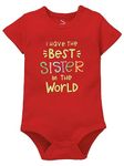 Zeezeezoo I have the best Sister Newborn Baby Romper Bodysuit Onesie Clothes Dress Rakhi Theme 6-12 Months