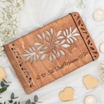 Wedding Guest Book - Personalized Wooden Photo Album Large Custom Memory Scrapbook - Best Engagement Anniversary Gift for Couples - Rustic Ceremony Decorative Wood Art Gifts (Small (A5), Branch, Pecan)