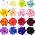 DRESHOW Flower Hair Clip Rose Hairpin Floral Brooch Floral Hair Clips for Women Rose Hair Accessories Wedding 16 Pack