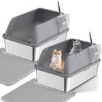 2 Pack Extra Large Stainless Steel