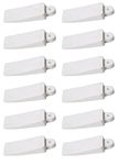 fiXte Soft Rubber Window Door Table Furniture Wedges Stop Stopper Stay Jam Lock in White (Pack of 12)