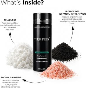 THICK FIBER Hair Fibres, Medium Brown – Instant Hair Thickening