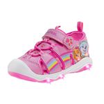 Nickelodeon - light up shoes for girls, Paw Patrol design, water shoes for kids, Skye Everest, adjustable strap for beach, open toe, sports hero character lights to, pink, 16.0 cm