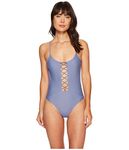 Rip Curl Women's Designer Surf Lattice One Piece Swimsuit, Purple/Purple, Medium