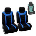 FH Group Car Seat Covers Sports Seat Covers Front Seats Only, Airbag Compatible Blue Black Automotive Seat Cover Combo Small Car Seat Cover Design Universal Fit Interior Accessories Cars Trucks SUVs