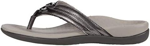 Vionic Tide Aloe Women's Orthotic Sandals Pewter Metallic - 10 Medium