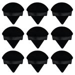 Flytianmy 9Pcs Triangle Powder Puffs, Face Makeup Puff for Body Loose Powder Beauty Makeup Tool Black