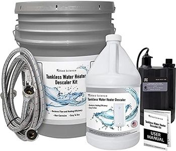 Allied Science Tankless Water Heater Flush Kit with Gallon Liquid Descaling Solution and 1/6HP Extra Strength Pump