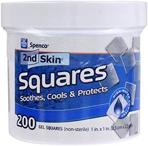 Spenco 2nd Skin Squares Soothing Protection, Gel Squares 200-Count, Bacterial Barrier, One Size