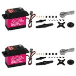 HOOYIJ 2Pack 40KG Digital RC Servo Waterproof DS3240MG High Torque Full Metal Gear Steering Servo Motor for 1/8 1/10 Scale RC Crawler Car Buggy Control Angle 270° 500us-2500us