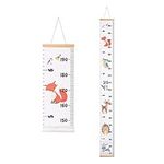 Xinzistar Height Chart for Kids Canvas Wall Hanging Growth Chart Nursery Height Measuring Ruler for Baby Boys Girls Children Bedroom Decoration (Animals)