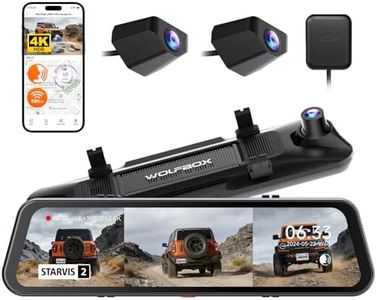 WOLFBOX G900 Tripro Bumper-N 3 Channel 4K Mirror Dash Cam,STARVIS IMX678