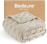 Bedsure Light Brown Fleece Blanket 