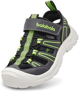 Balabala Boys Sport Sandal Kids Water Sandals Non-slip Lightweight Outdoor Hiking Closed-Toe Summer Shoes (Toddler/Little Kid/Big Kid)