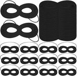 60 Pcs Black Felt Eye Masks Halloween Dress up Masks Adjustable Masquerade Mask for Men Women Kids Party Hero Cosplay