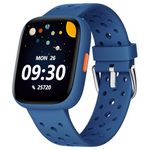 BIGGERFIVE Kids Smart Watch, 1.8" Fitness Watch Pedometer, Heart Rate, Sleep Tracker, IP68 Waterproof, Calorie Step Counter, Puzzle Games with/without APP for Girls Boys Teens 5-16, Blue