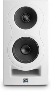 KALI AUDIO IN-5 5" Powered 3-way Studio Monitor - 160W Speaker System with Boundary Compensation EQ Settings - For Mixing, Recording, Audio Production - XLR, TRS, RCA Inputs - Single, White