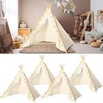 Windyun 4 Pcs Teepee Tent for Kids 