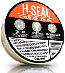 H-SEAL Concrete COUNTERTOP/WORKTOP Wax | Food Safe | Gloss Finish | Increased Stain Resistance | High Temp (Includes: Wax Applicator & Polishing Cloth) (200G Kit)