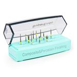 Super Endo Composite & Porcelain Finishing and dental diamond Bur Kit | glass ionomer restorations With (11 Bur Kit)