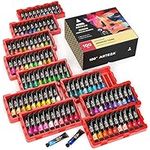 ARTEZA Acrylic Paint Kit, 100 Colours, 12ml Tubes, Heavy-Body, Glossy Finish, Vibrant Craft Paint Collection