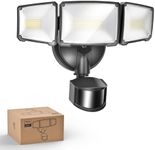 Philips 24W 3500LM LED Security Lights w/PIR Motion Sensor Outdoor, 5000K Daylight Dusk to Dawn Aluminum Flood light, 3 Adjustable Heads, Waterproof for Garage, Yard, Porch