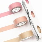 MT Washi Masking Tape - Kamoi Paper Washi Adhesive Tape - 15mm * 7m - Warm Pastel - Pastel Scarlet, Pastel Carrot, Pastel Marigold - Set of 3