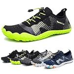 Water Shoes for Men and Women Quick-Dry Aqua Sock Outdoor Athletic Sport Shoes for Kayaking,Boating,Hiking,Surfing,Walking (A-Black/Green, 41)