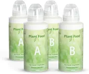 Plant Food A & B Hydroponics Nutrients, Indoor Plant Fertilizer Foodfor Hydroponics Growing System, Vegetable Fertilizer, Hydroponics Supplies, 2 Bottles 100ml A Solution and 100ml B Solution