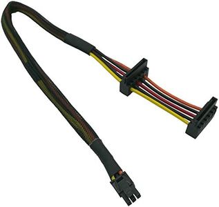 COMeap HDD SATA Cavo di alimentazione Ad angolo retto SATA 15 pin x2 per Mini 6 pin Adattatore ATX per Dell Inspiron 3653 serie 3650 compatibile Part No. GP2JM 14,5 pollici (37 cm)