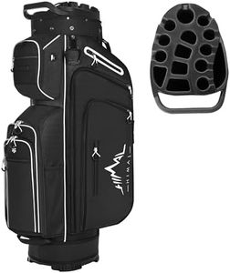 UNIHIMAL 14-Way Golf Cart Bag, Premium Full Length Golf Bag for Men with Magnetic Leather Pocket, Handles and Rain Cover