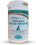 Petdentist Natural Dental Care Powder for Cats & Dogs Teeth Cleaning - Fresh Breath & Tartar Remover with CoQ10, 150g